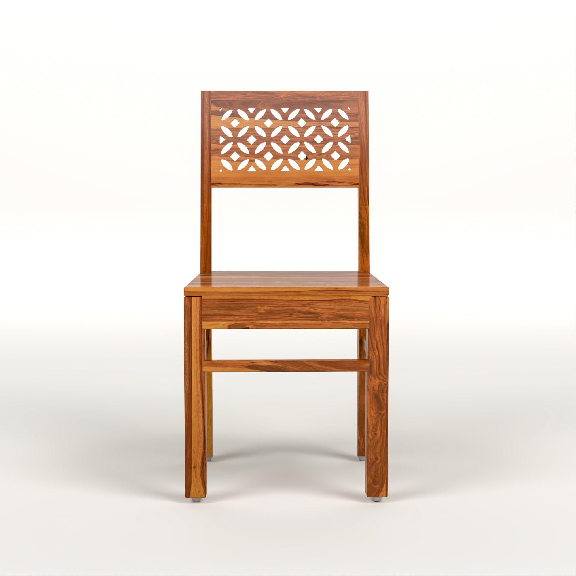 RFD Solid Sheesham Wood 4 Seater Dining Table Set | Honey Finish | Without Cushion