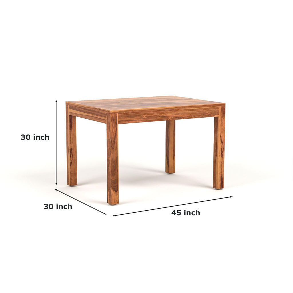 RFD Solid Sheesham Wood 4 Seater Dining Table Set | Honey Finish | Without Cushion
