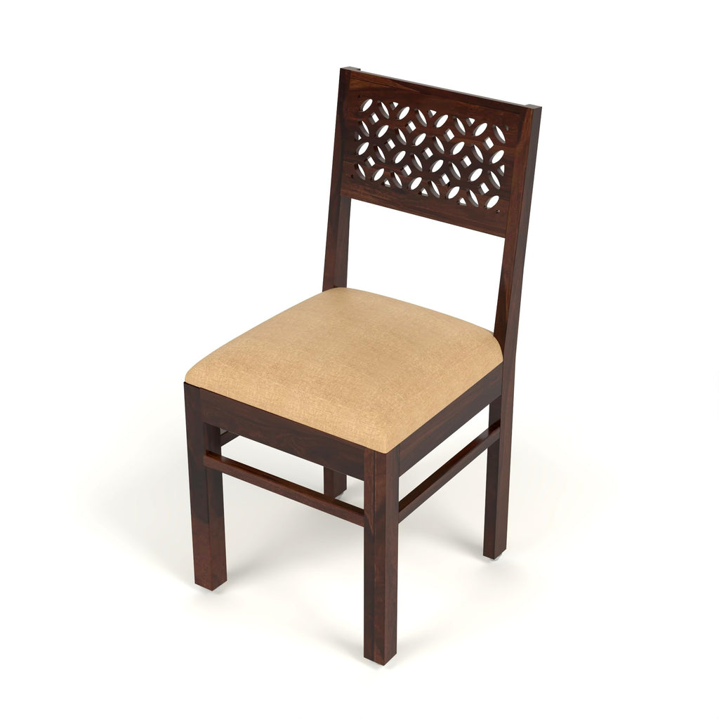 RFD Sheesham Wood Dining Chair Set of 2 | Solid Rosewood Study & Office Chair | Walnut Finish
