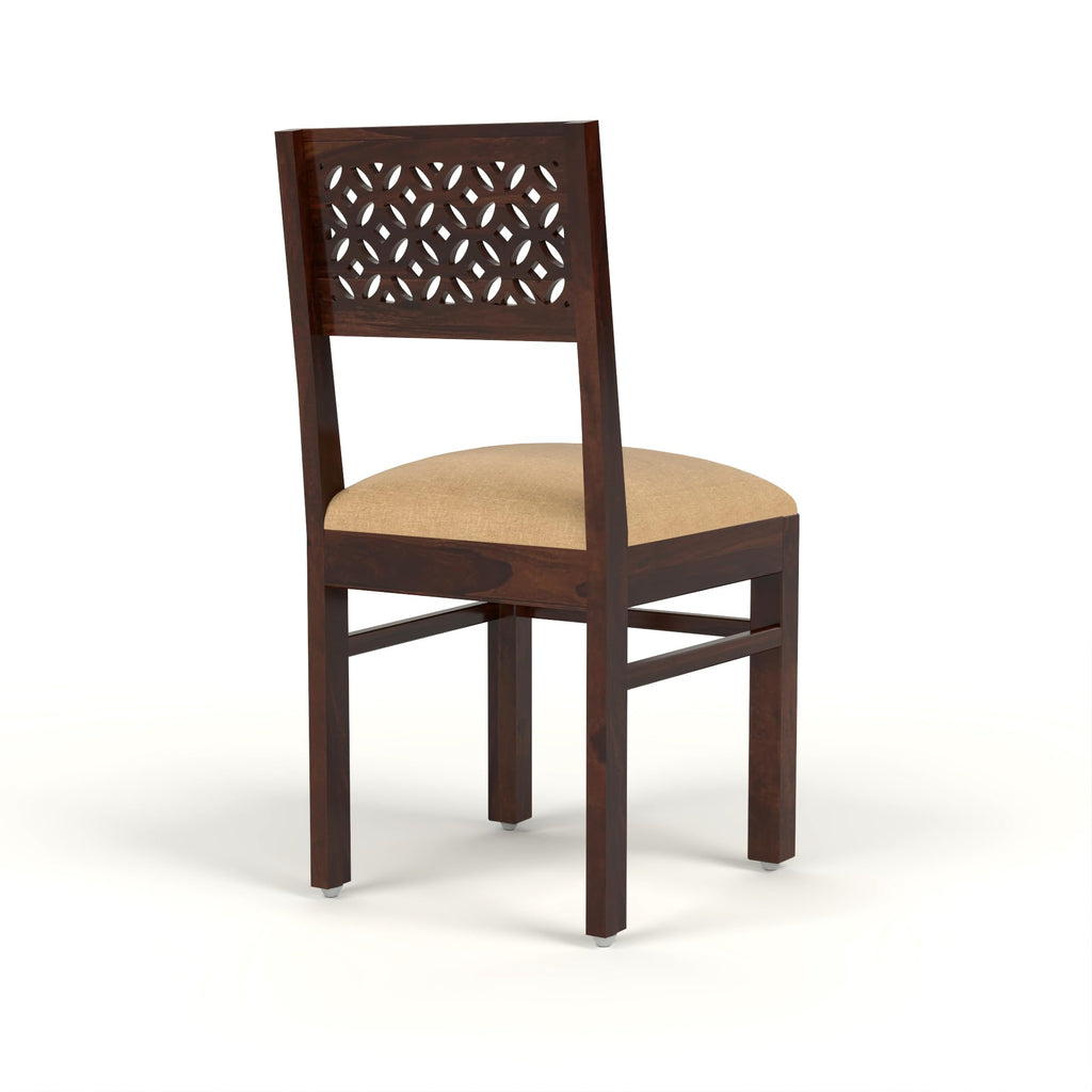RFD Sheesham Wood Dining Chair Set of 2 | Solid Rosewood Study & Office Chair | Walnut Finish