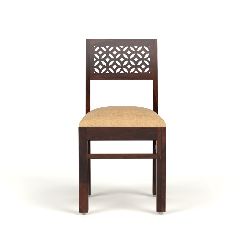 RFD Sheesham Wood Dining Chair Set of 2 | Solid Rosewood Study & Office Chair | Walnut Finish