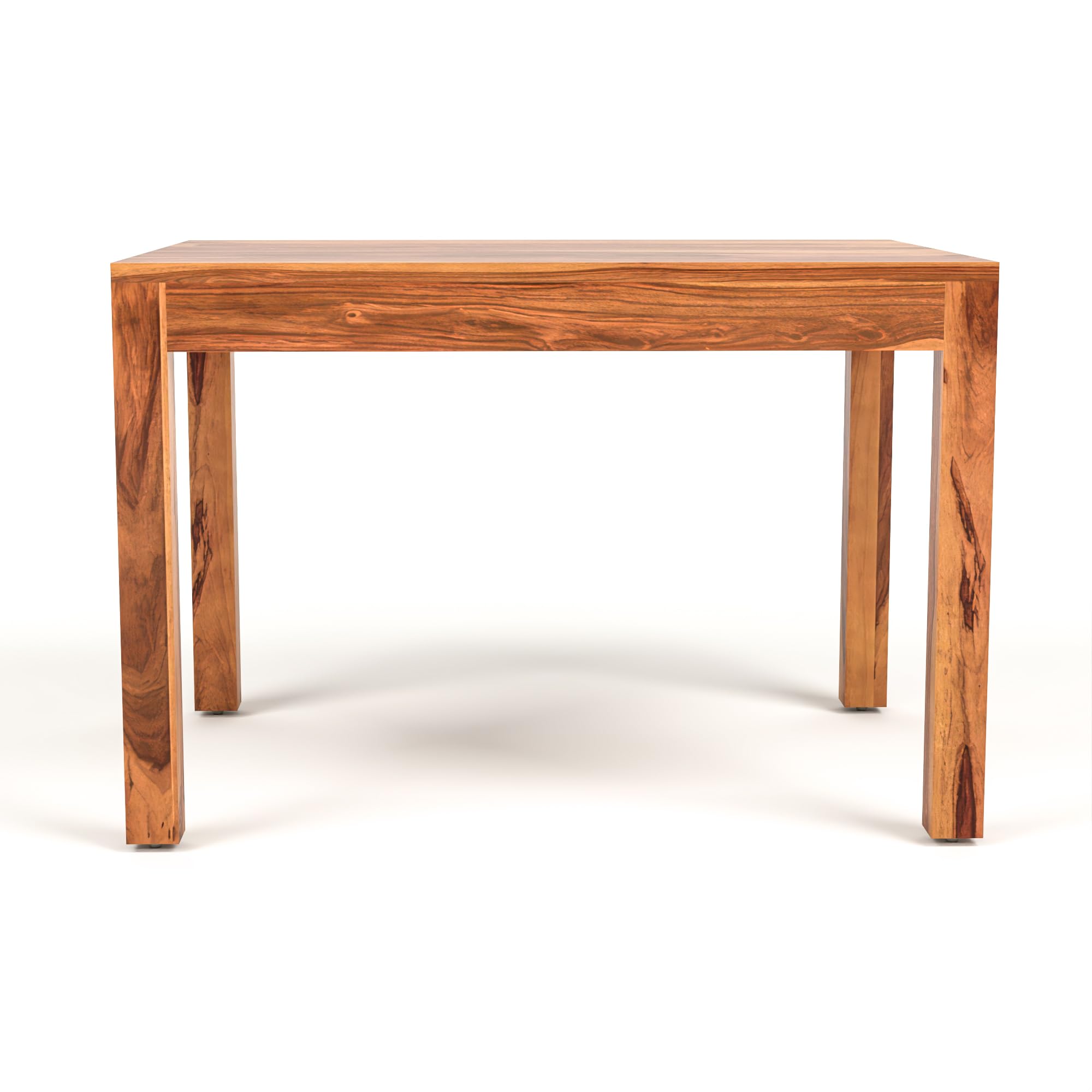 RFD Solid Sheesham Wood 4 Seater Dining Table Set | Honey Finish | Without Cushion