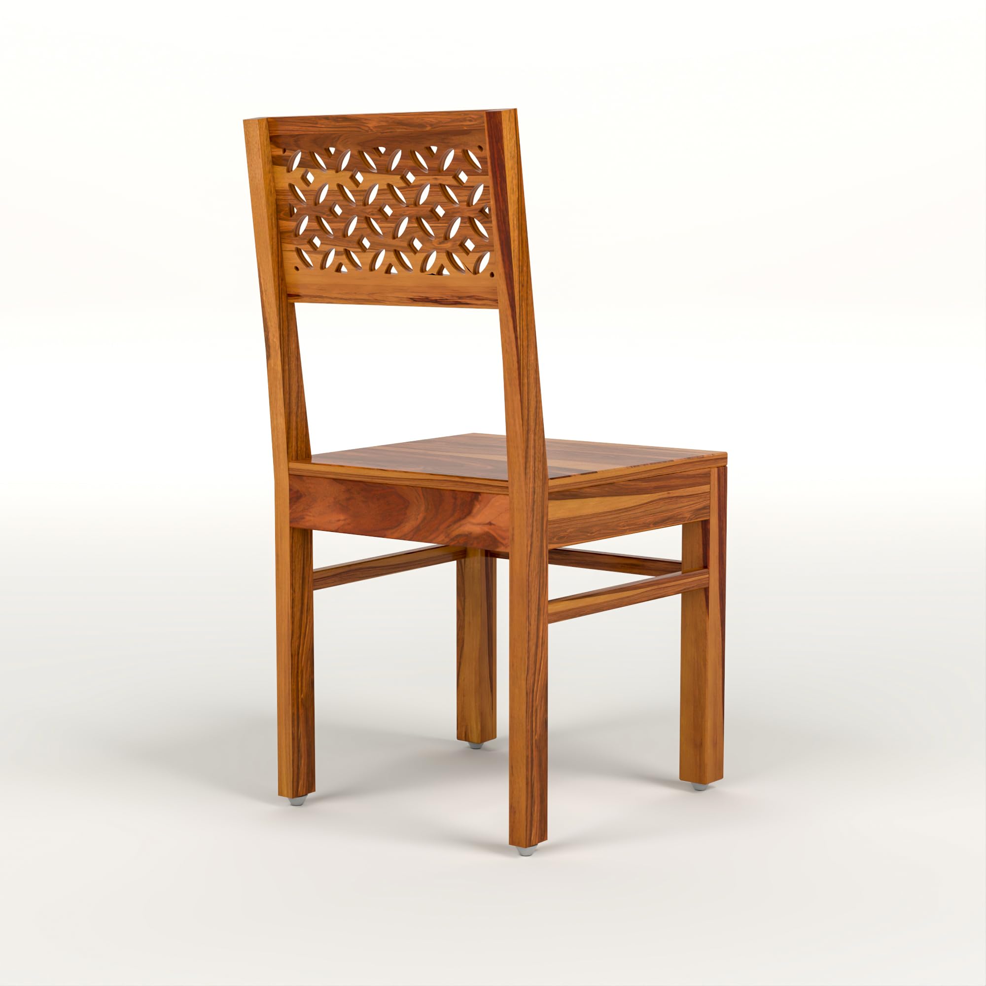 RFD Solid Sheesham Wood 4 Seater Dining Table Set | Honey Finish | Without Cushion