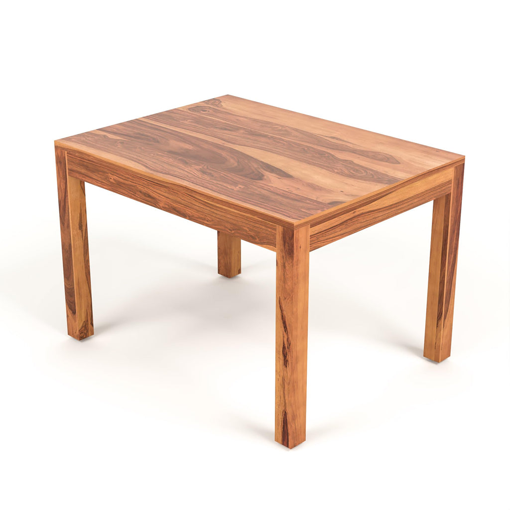 RFD Solid Sheesham Wood 4 Seater Dining Table Set | Honey Finish | Without Cushion