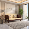 Royal Furniture Decor Sheesham Wooden 2 Seater Sofa for Living Room | Solid Wood Sofa | Rosewood Sofa Set for Home & Office Lounge (Walnut, 2 Seater)