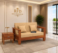 Royal Furniture Decor Sheesham Wooden 2 Seater Sofa, Honey