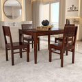 Royal Furniture Decor Solid Sheesham Wood 4 Seater Dining Table Set Without Cushioned Chairs for Dining Room | Living Room | Home & Office | Hotels Restaurant & Cafe (4 Seater, Walnut A)