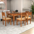 Royal Furniture Decor Solid Sheesham Wood 6 Seater Dining Table Set with Cushioned Chairs for Dining Room | Living Room | Home & Office | Hotels Restaurant & Cafe (6 Seater, Honey Finish A)