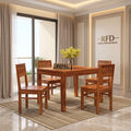 Royal Furniture Decor Solid Sheesham Wood 4 Seater Dining Table Set Without Cushioned Chairs for Dining Room | Living Room | Home & Office | Hotels Restaurant & Cafe (4 Seater, Honey C)