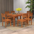 Royal Furniture Decor Solid Sheesham Wood 6 Seater Dining Table Set Without Cushioned Chairs for Dining Room | Living Room | Home & Office | Hotels Restaurant & Cafe (6 Seater, Honey C)