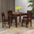 Royal Furniture Decor Solid Sheesham Wood 4 Seater Dining Table Set Without Cushioned Chairs for Dining Room | Living Room | Home & Office | Hotels Restaurant & Cafe (4 Seater, Walnut C)