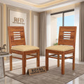 Royal Furniture Decor Sheesham Wooden 2 Dining Chair Set for Living Room | Solid Wood Study Chair for Living Room | Office Chair for Home & Office | Rosewood Chair Set (Set of 2, A-Honey)