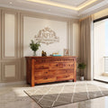 Royal Furniture Decor Solid Sheesham Wood Wooden Chest of Drawers with 7 Drawer Storage | Multipurpose Storage Cabinet Rack for Bedroom Home Living Room (Honey,Adolph)
