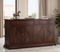 Royal Furniture Decor Solid Sheesham Wood Sideboard TV Cabinet - Elegant Free-Standing Movable Chest of Drawers with 2 Drawers & 4 Shelf storag for Stylish Living Room (Colton,Walnut)