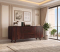 Royal Furniture Decor Solid Sheesham Wood Wooden Sideboard Storage Cabinet & Chest of Drawer : Ideal for Living Room and Bedroom with 3 Drawers and 2-Shelf Storage (Hamlet,Walnut)