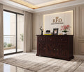 Royal Furniture Decor Solid Sheesham Wood Wooden Cabinet Sideboard with 3 Drawers and 3-Door Storage for Your Living Room, Bedroom (Jordan,Walnut)