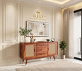Royal Furniture Decor Solid Sheesham Wood Wooden Sideboard Storage Cabinet : Ideal for Living Room and Bedroom with 3 Drawers and 4-Shelf Storage (Iriana,Honey)