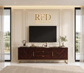 RFD - Royal Furniture Decor Solid Sheesham Wood TV Unit, Jett, Walnut