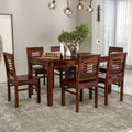 Royal Furniture Decor Solid Sheesham Wood 6 Seater Dining Table Set Without Cushioned Chairs for Dining Room | Living Room | Home & Office | Hotels Restaurant & Cafe (6 Seater, Walnut B)