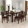 Royal Furniture Decor Solid Sheesham Wood 6 Seater Dining Table Set Without Cushioned Chairs for Dining Room | Living Room | Home & Office | Hotels Restaurant & Cafe (6 Seater, Walnut D)