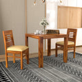 Royal Furniture Decor Solid Sheesham Wood 2 Seater Dining Table Set with Cushioned Chairs for Dining Room | Living Room | Home & Office | Hotels Restaurant & Cafe (2 Seater, Honey Finish D)