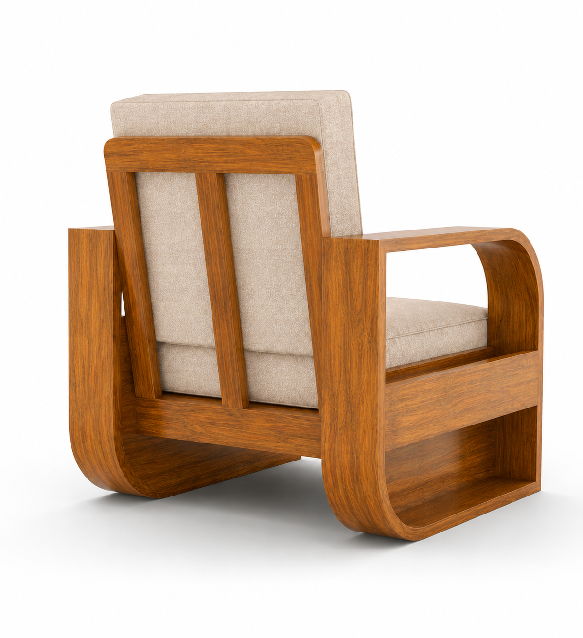 RFD Royal Furniture Decor 5-Seater Wooden Sofa Set, Beige Fabric