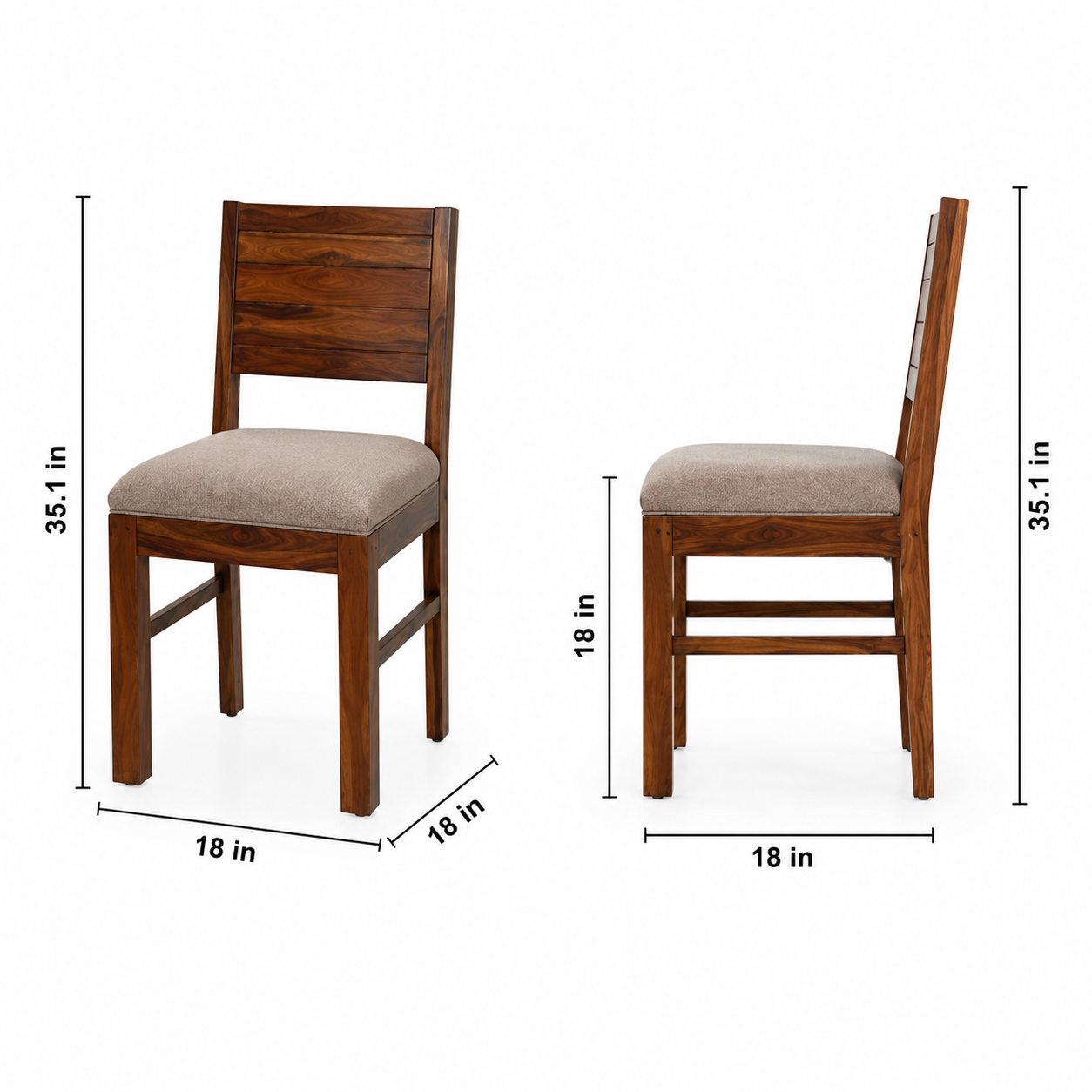 RFD - Royal Furniture Decor 6-Seater Solid Wood Dining Table Set