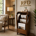 RFD - Royal Furniture Decor Wooden Magazine Rack Stand, Walnut Brown