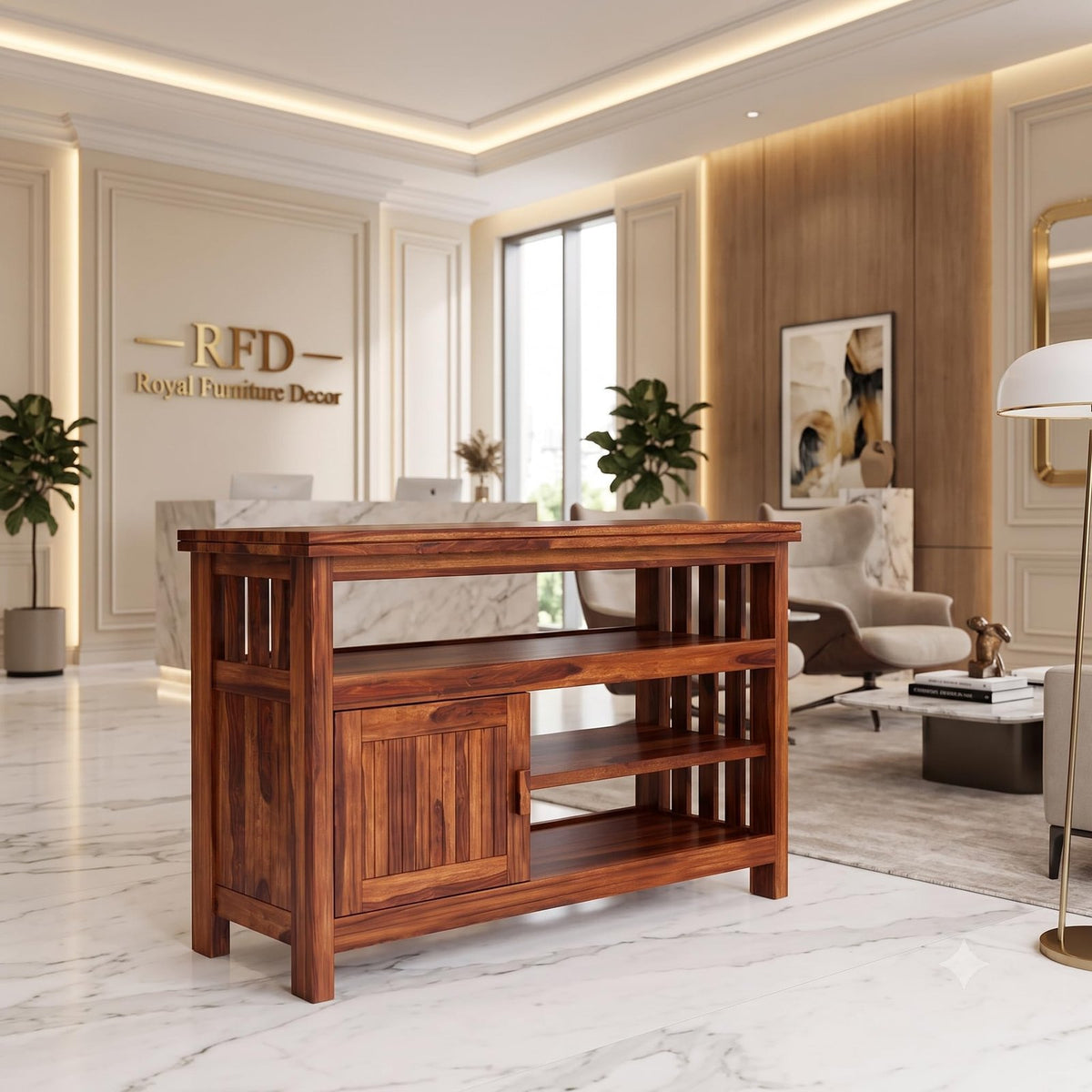 RFD - Royal Furniture Decor Console Table (Light Honey)