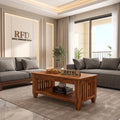 Royal Furniture Decor Sheesham Wooden Center Coffee Table, Honey