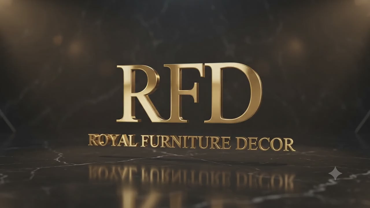 Royal Furniture Decor 5-Seater Wooden Sofa Set, Beige Fabric